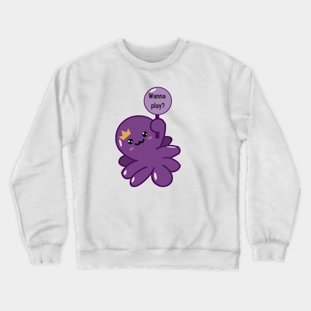 Kawaii purple octopus Crewneck Sweatshirt by Alegra Stoic